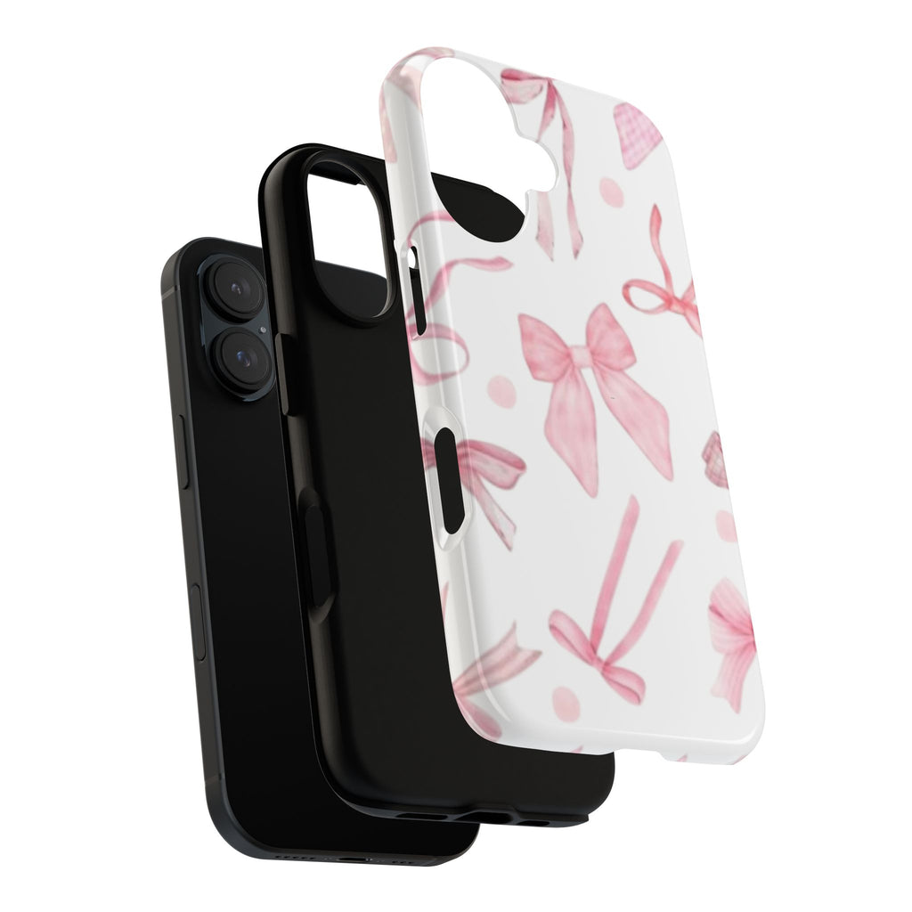Pink Ribbon Phone Case, Tough Cases, Stylish Phone Cover, Gifts for Her, Cute Phone Accessories, Floral Protective Case