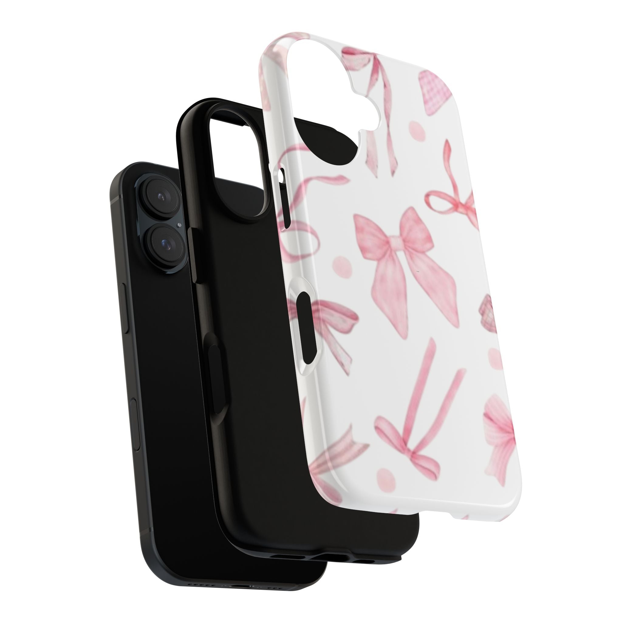 Pink Ribbon Phone Case, Tough Cases, Stylish Phone Cover, Gifts for Her, Cute Phone Accessories, Floral Protective Case