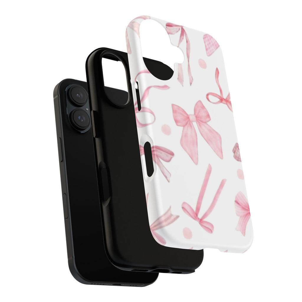 Pink Ribbon Phone Case, Tough Cases, Stylish Phone Cover, Gifts for Her, Cute Phone Accessories, Floral Protective Case