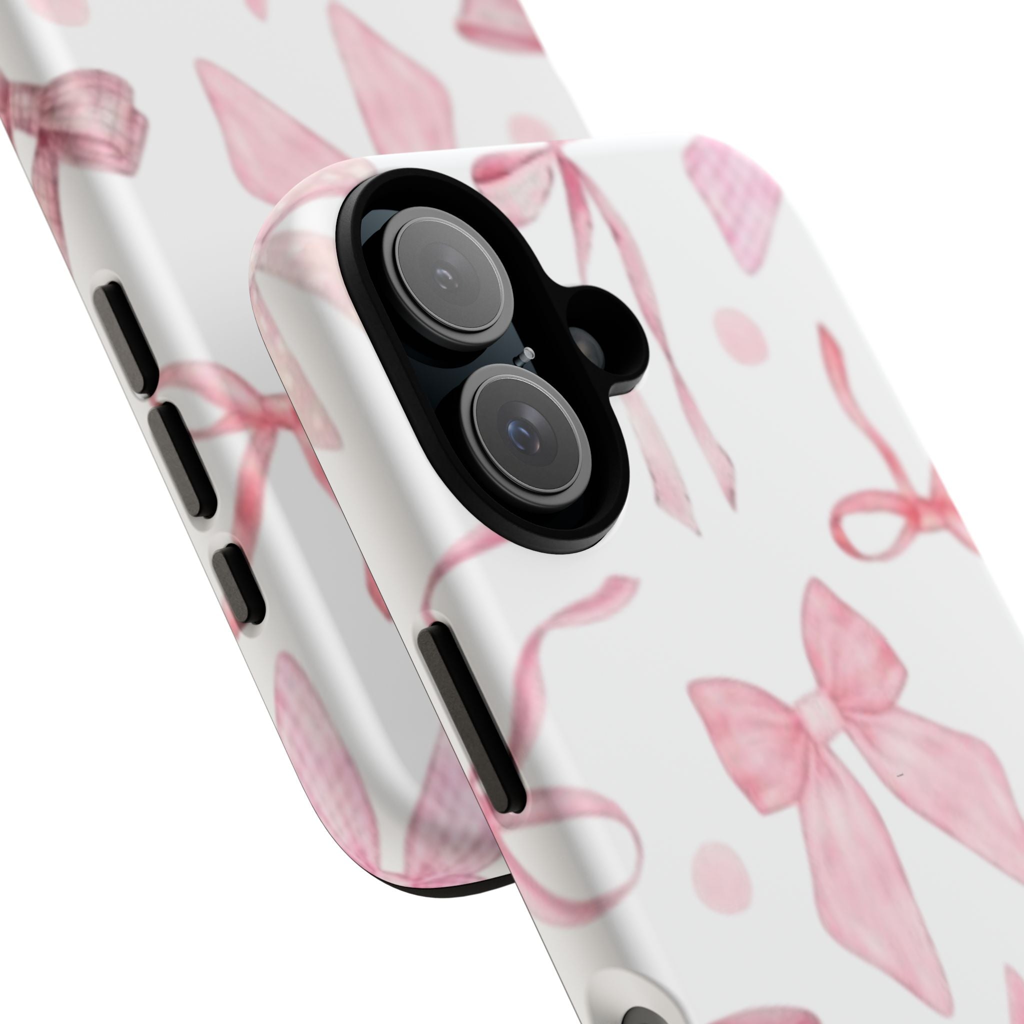 Pink Ribbon Phone Case, Tough Cases, Stylish Phone Cover, Gifts for Her, Cute Phone Accessories, Floral Protective Case